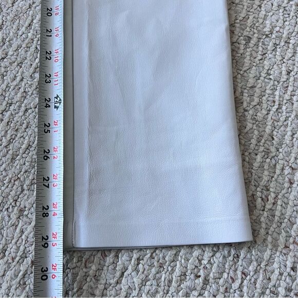 Aritzia Wilfred Melina Birch White Faux Leather High Rise Straight Leg Pant - Picture 7 of 13